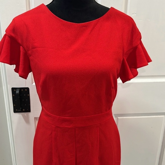 ❤️ASOS | Red Ruffle Short Sleeve Dress❤️ - Picture 2 of 3